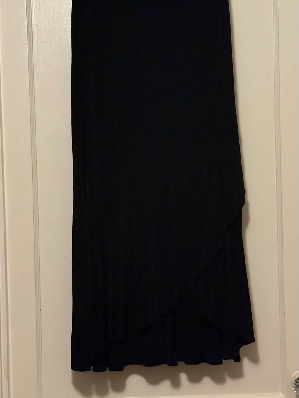 Chico's Black Maxi Skirt with Draped Wrap Detail